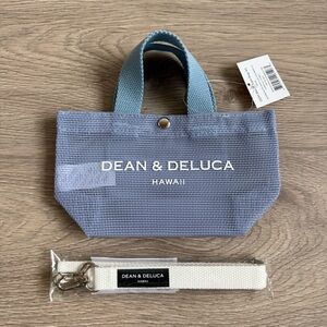 🆕 Dean & Deluca Hawaii Blue Limited Edition XS Mini Mesh Tote Bag with Strap